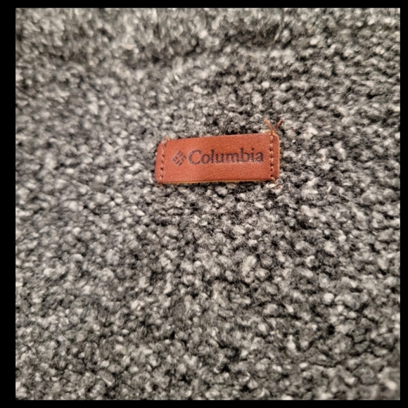 Columbia gray tweed mock zip up sweater - Picture 5 of 9